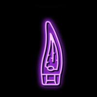 gel aloe vera neon glow icon illustration vector