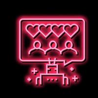 robotic winding up likes neon glow icon illustration vector