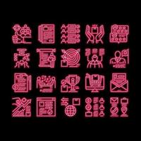 About Us Presentation neon glow icon illustration vector