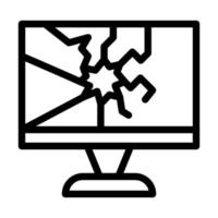 Broken Screen Icon Design vector