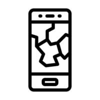 Broken Phone Icon Design vector