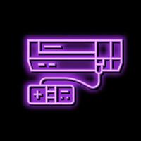 video game console neon glow icon illustration vector