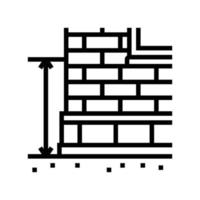 sill level building structure line icon vector illustration