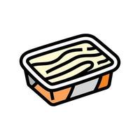 cream cheese food slice color icon vector illustration