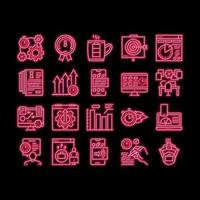 Productivity Manage neon glow icon illustration vector