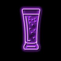 blonde ale beer glass neon glow icon illustration vector