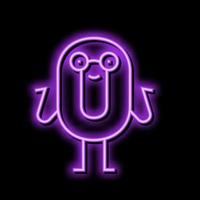 zero number character neon glow icon illustration vector