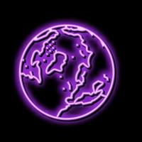 arctic ocean map neon glow icon illustration vector