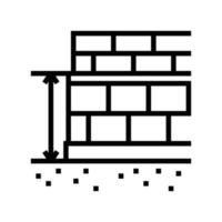 plinth level building house line icon vector illustration