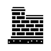 coping wall building house glyph icon vector illustration