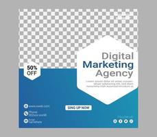 creative marketing agency corporate business square social media post banner vector