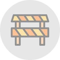 Road Obstruction Vector Icon Design