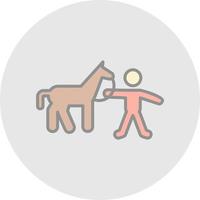 diseño de icono de vector de jinete de caballo