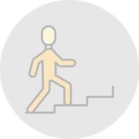 Person Climbing Stairs Vector Icon Design