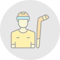 Hockey Player Vector Icon Design