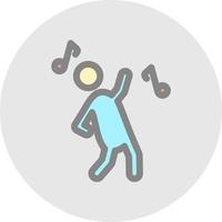 Dancing Vector Icon Design