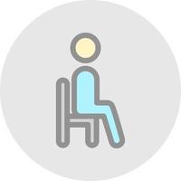 Sitting Vector Icon Design