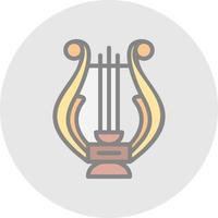 Lyre Vector Icon Design