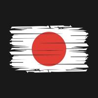 vector de pincel de bandera de japón