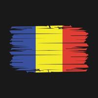 Romania Flag Brush Vector