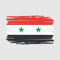 Syria Flag Brush Vector