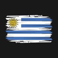 vector de pincel de bandera de uruguay