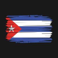 Cuba Flag Brush Vector