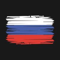 vector de pincel de bandera de rusia