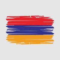 vector de pincel de bandera de armenia