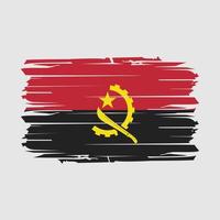 Angola Flag Brush Vector