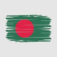 vector de pincel de bandera de bangladesh