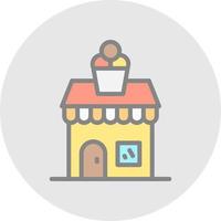 Icecream Shop Vector Icon Design