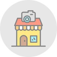 Camera Shop Vector Icon Design