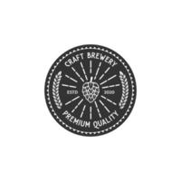 Clásico Insignia arte cervecería logo diseño, mejor para elaborar cerveza casa, bar, pub, fabricación de cerveza empresa marca y identidad vector