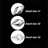 Vedic Conch Shell vector icon design, conch icon