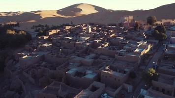 Aerial view of the authentic ancient Taghit in the Sahara Desert, Algeria video