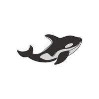 dibujo de línea continua única de gran orca adorable para la identidad del logotipo de la empresa. concepto de la mascota de la ballena asesina para el icono del amante del buceo. Ilustración de vector de diseño de dibujo de una línea moderna