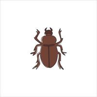Single continuous line drawing of adorable beetle for company logo identity. Tiny bug mascot concept for insect lover club icon. Modern one line draw design graphic vector illustration