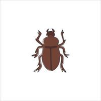 dibujo de línea continua única de escarabajo adorable para la identidad del logotipo de la empresa. concepto de mascota de pequeño error para el icono del club de amantes de los insectos. Ilustración de vector gráfico de diseño de dibujo de una línea moderna