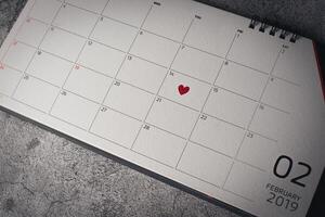 calendario de san valentin foto