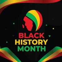 Black History Month Social Media Post vector
