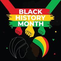 Black History Month Creative And Minimal Social Media Post vector