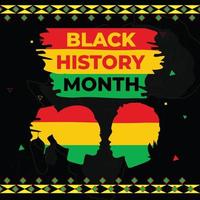 Black History Month Creative And Minimal Social Media Post Template vector