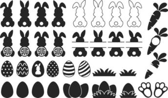 Easter SVG, Easter SVG Bundle, Easter Silhouette, Easter Bunny SVG, Png, Eps, Dxf. vector