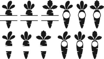 Carrot Shape Svg, Carrot Outline,, carrot monogram Svg, Carrot Split Monogram Svg, Png, Eps, Dxf. vector