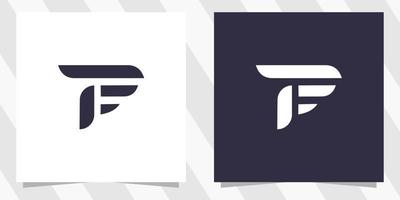 letter tf ft logo design vector