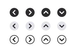 Arrows icons. Scroll arrows. Swipe signs. Modern arrow icons. Vector illustration