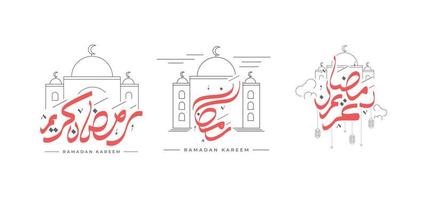 Ramadán islámico caligrafía diseño modelo vector