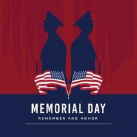 United States Memorial Day Banner design template vector