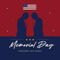 United States Memorial Day Banner design template vector